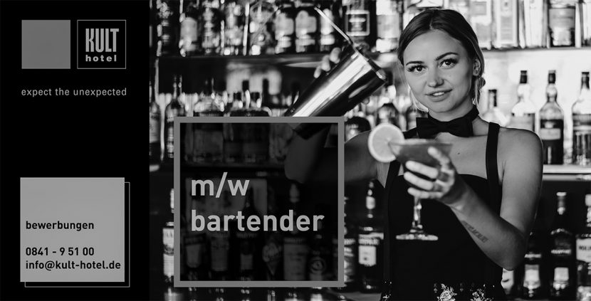 Anzeige Bartender S/W